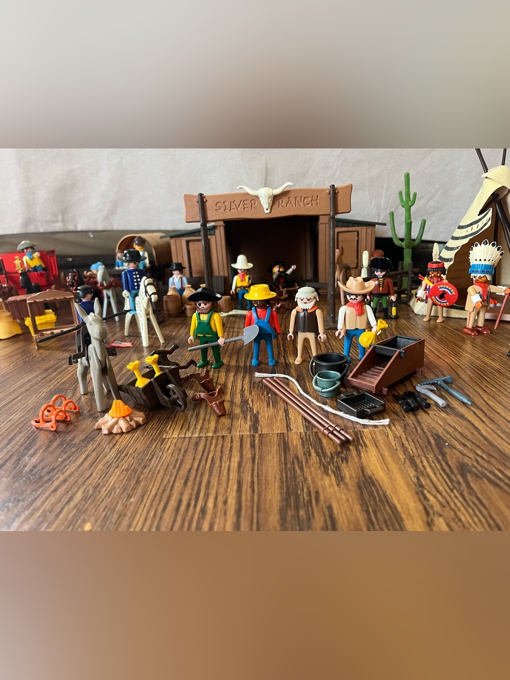 Playmobil 3768 Western Silver Ranch 3245 Vintage 4507 4502 3747 3397 3733 3278